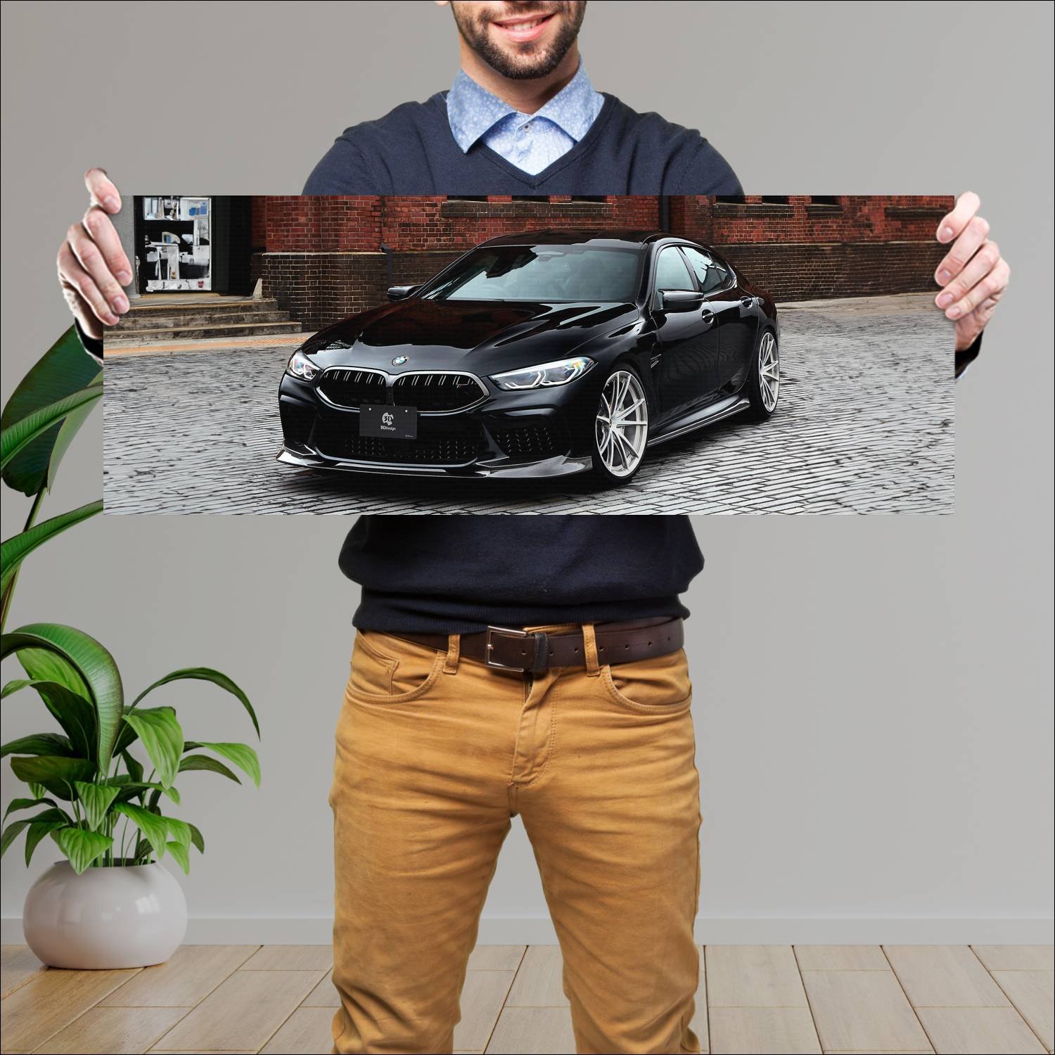 Cuadro grande 30x80cm 2020 bmw m8 gran coupe compe 233 Bmw