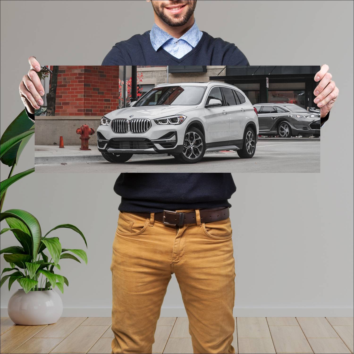 Cuadro grande 30x80cm 2020 bmw x1 us auto 236 Bmw