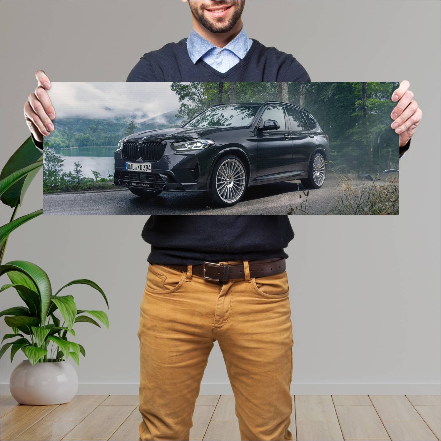 Cuadro grande 30x80cm 2021 alpina xd3 auto 258 Bmw
