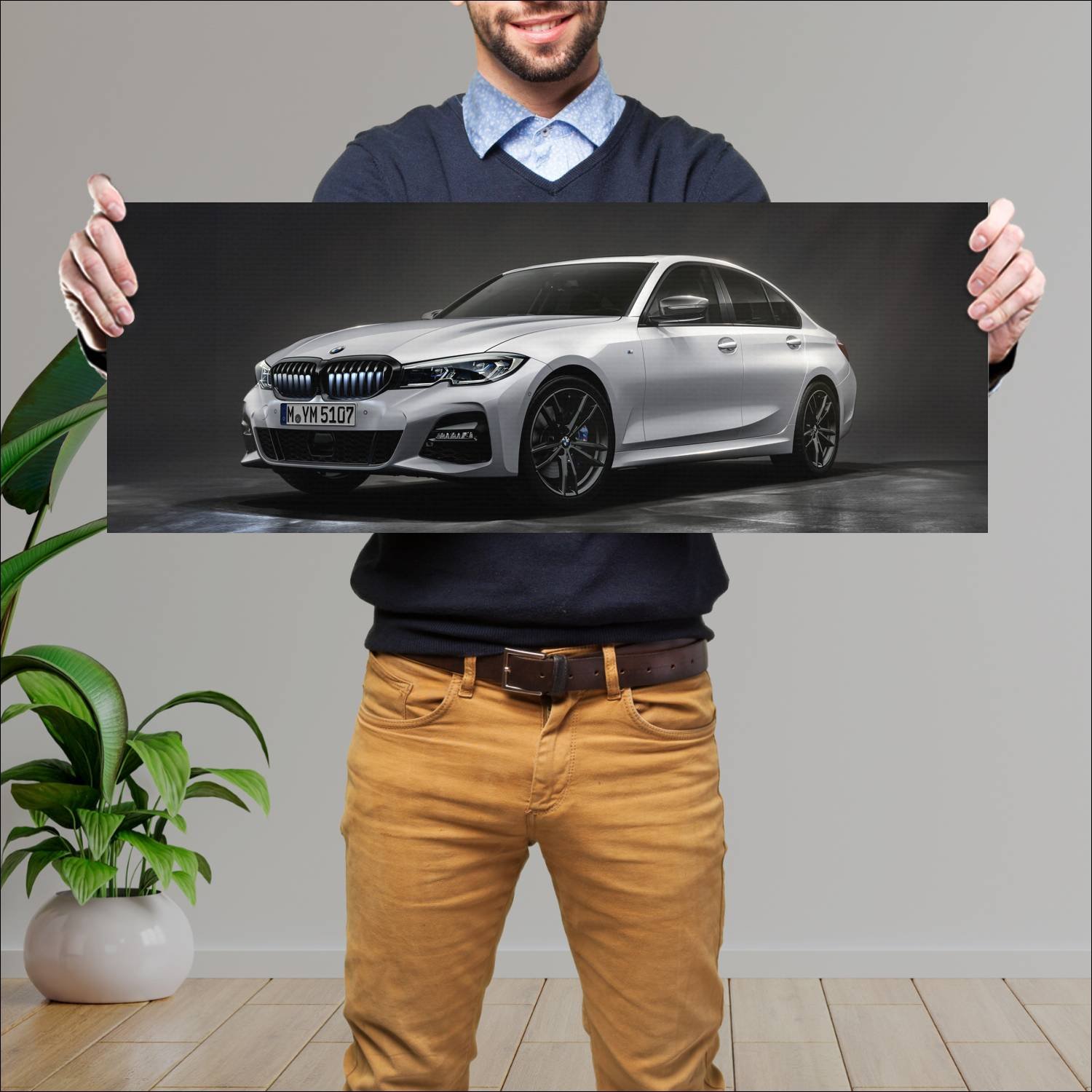 Cuadro grande 30x80cm 2021 bmw 3 series iconic edi 261 Bmw