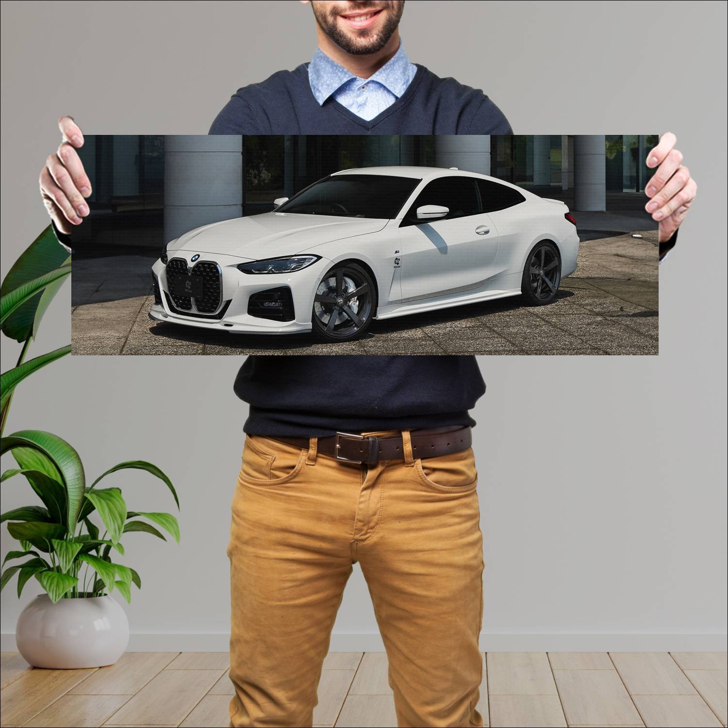 Cuadro grande 30x80cm 2021 bmw 4 series coupe m sp 264 Bmw