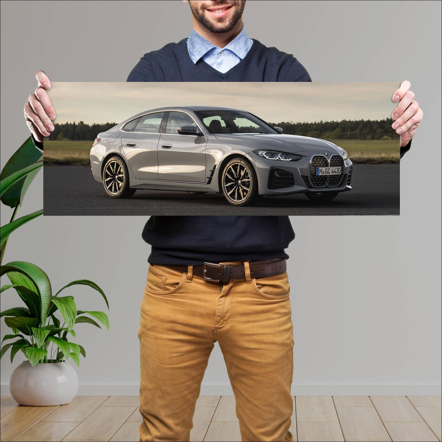 Cuadro grande 30x80cm 2021 bmw 4 series gran coupe 265 Bmw