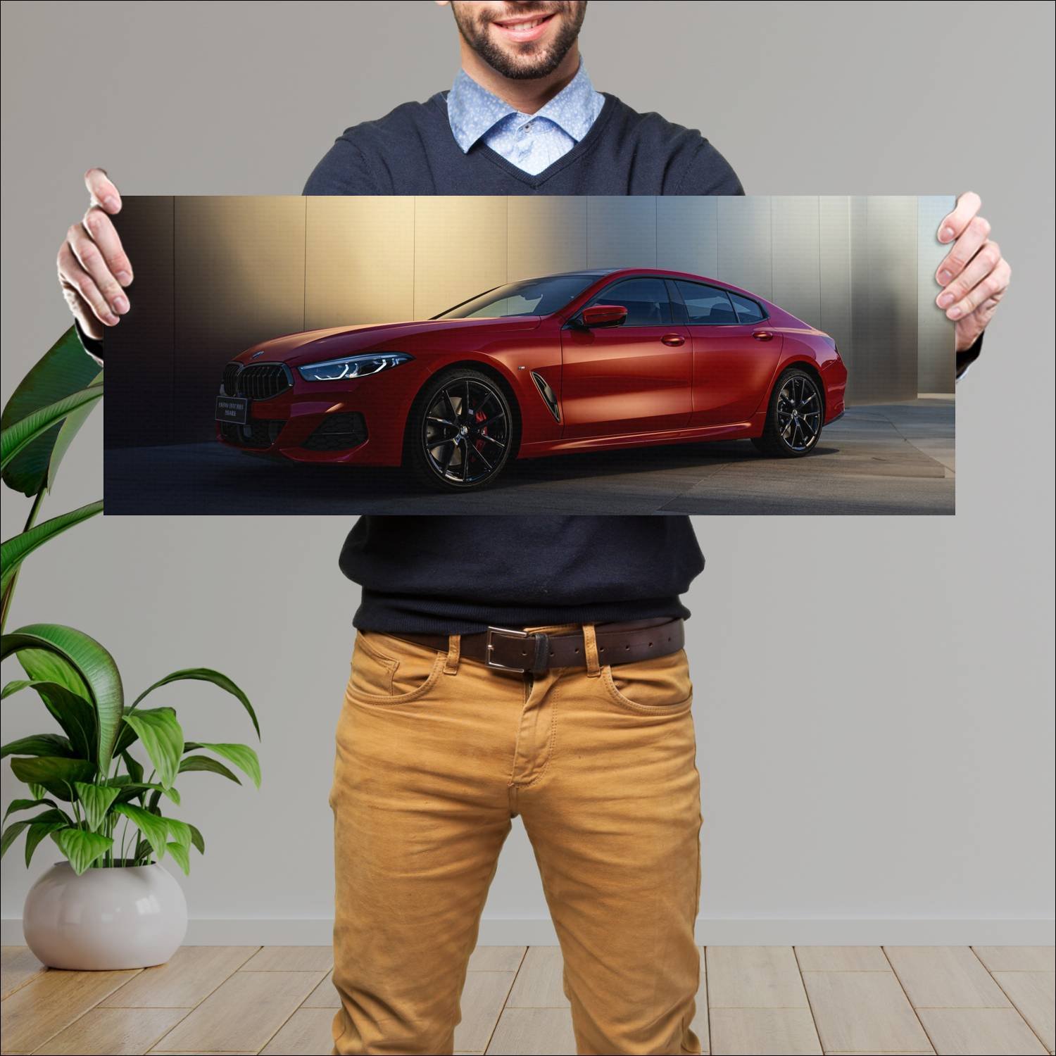 Cuadro grande 30x80cm 2021 bmw 8 series gran coupe 274 Bmw
