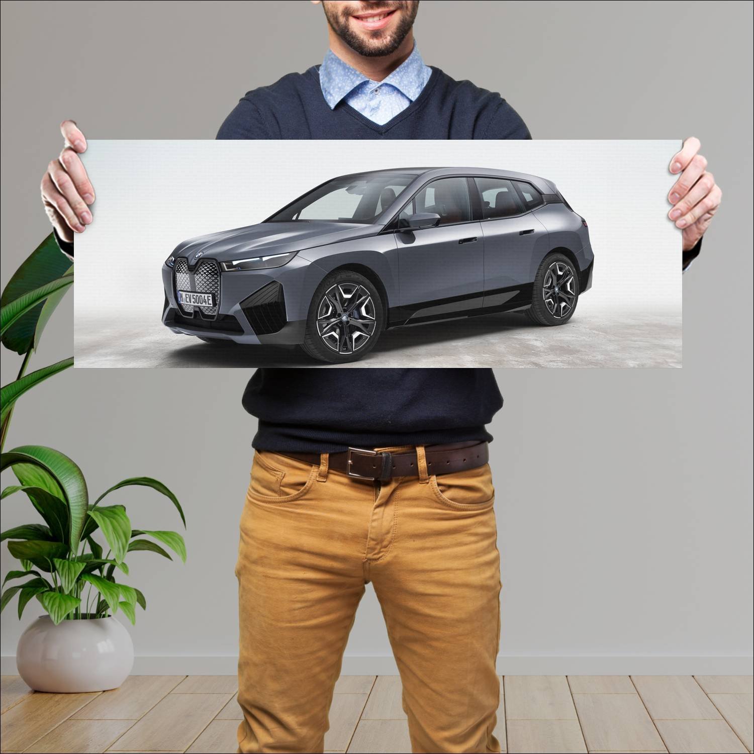 Cuadro grande 30x80cm 2021 bmw ix sport auto 285 Bmw
