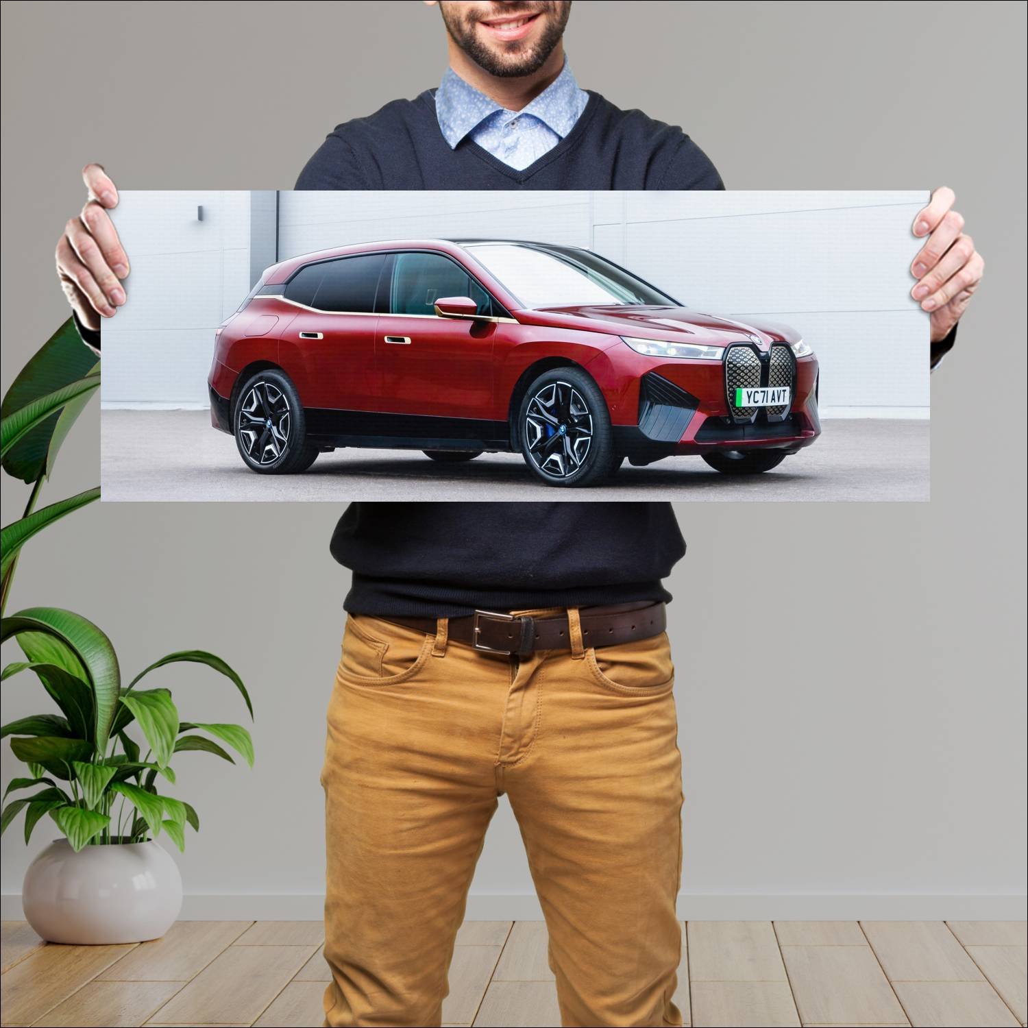 Cuadro grande 30x80cm 2021 bmw ix sport uk auto 287 Bmw