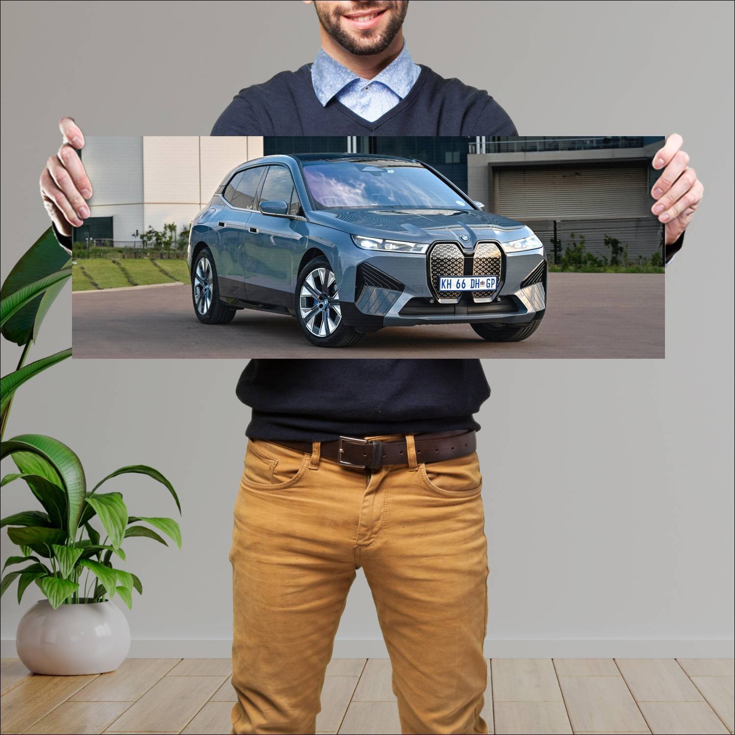 Cuadro grande 30x80cm 2021 bmw ix sport za auto 288 Bmw