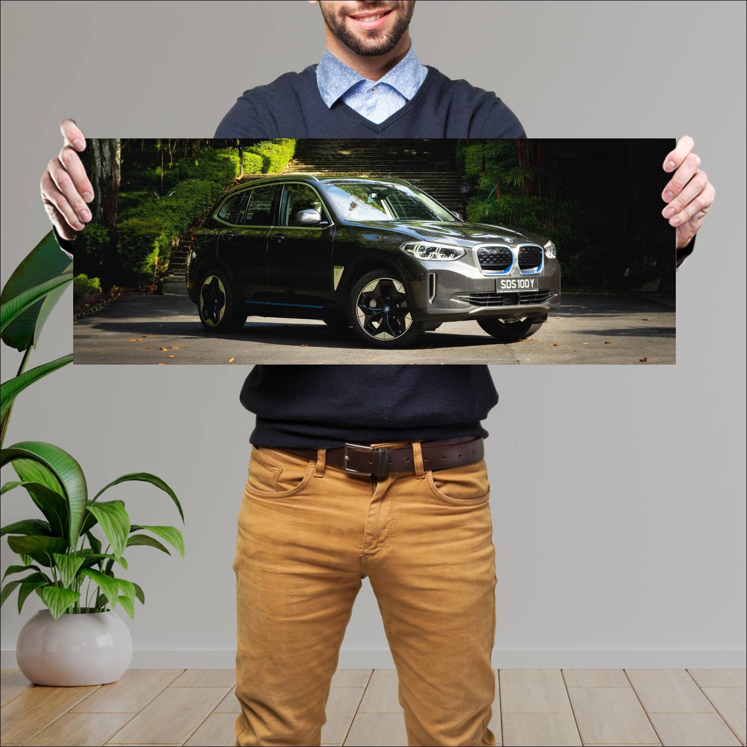 Cuadro grande 30x80cm 2021 bmw ix3 lwb sg auto 291 Bmw