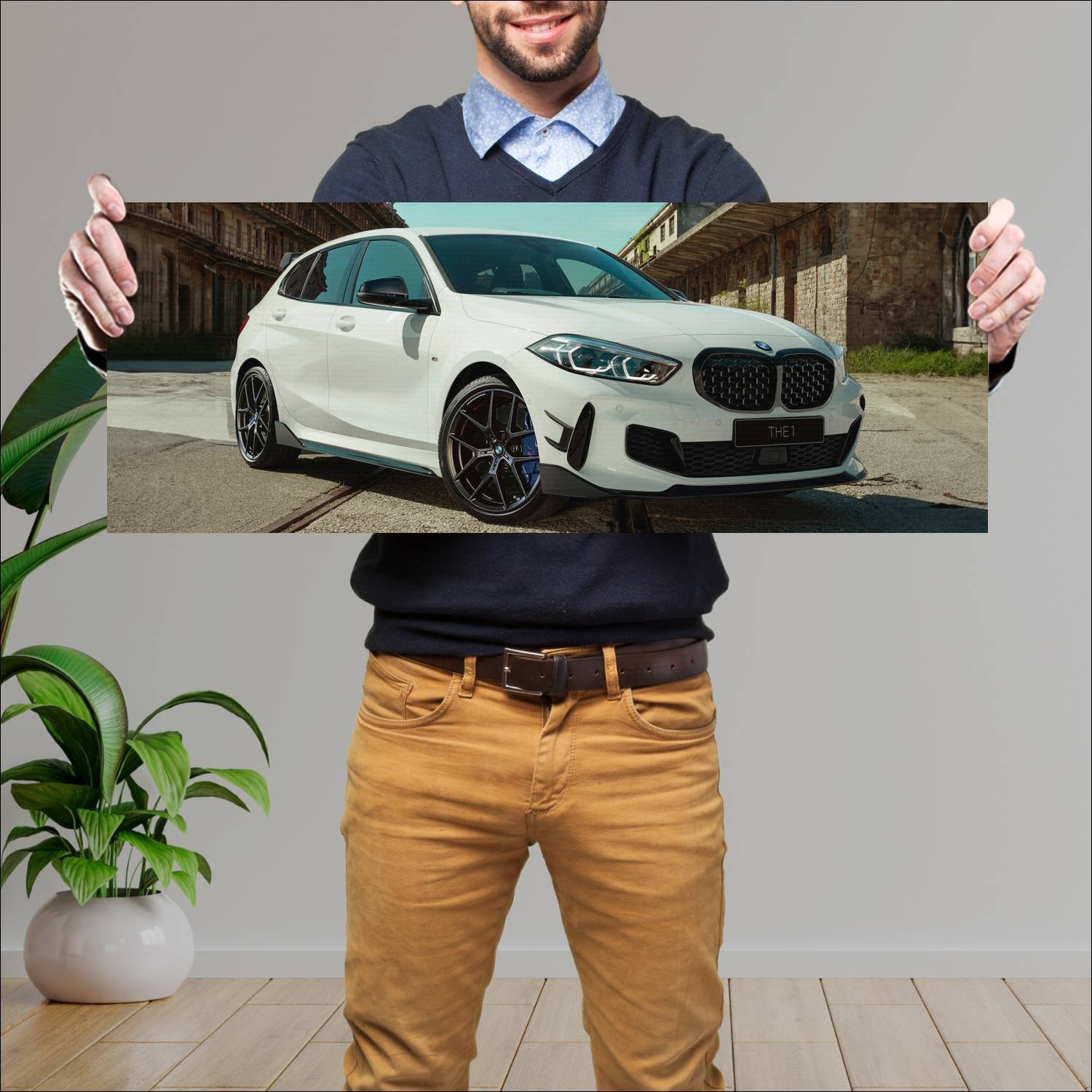 Cuadro grande 30x80cm 2021 bmw m135i street racer 293 Bmw