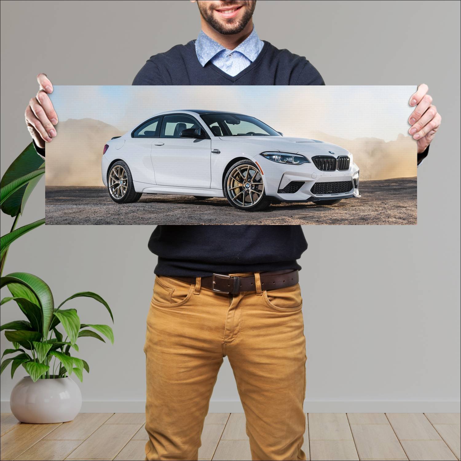 Cuadro grande 30x80cm 2021 bmw m2 cs coupe us Bmw