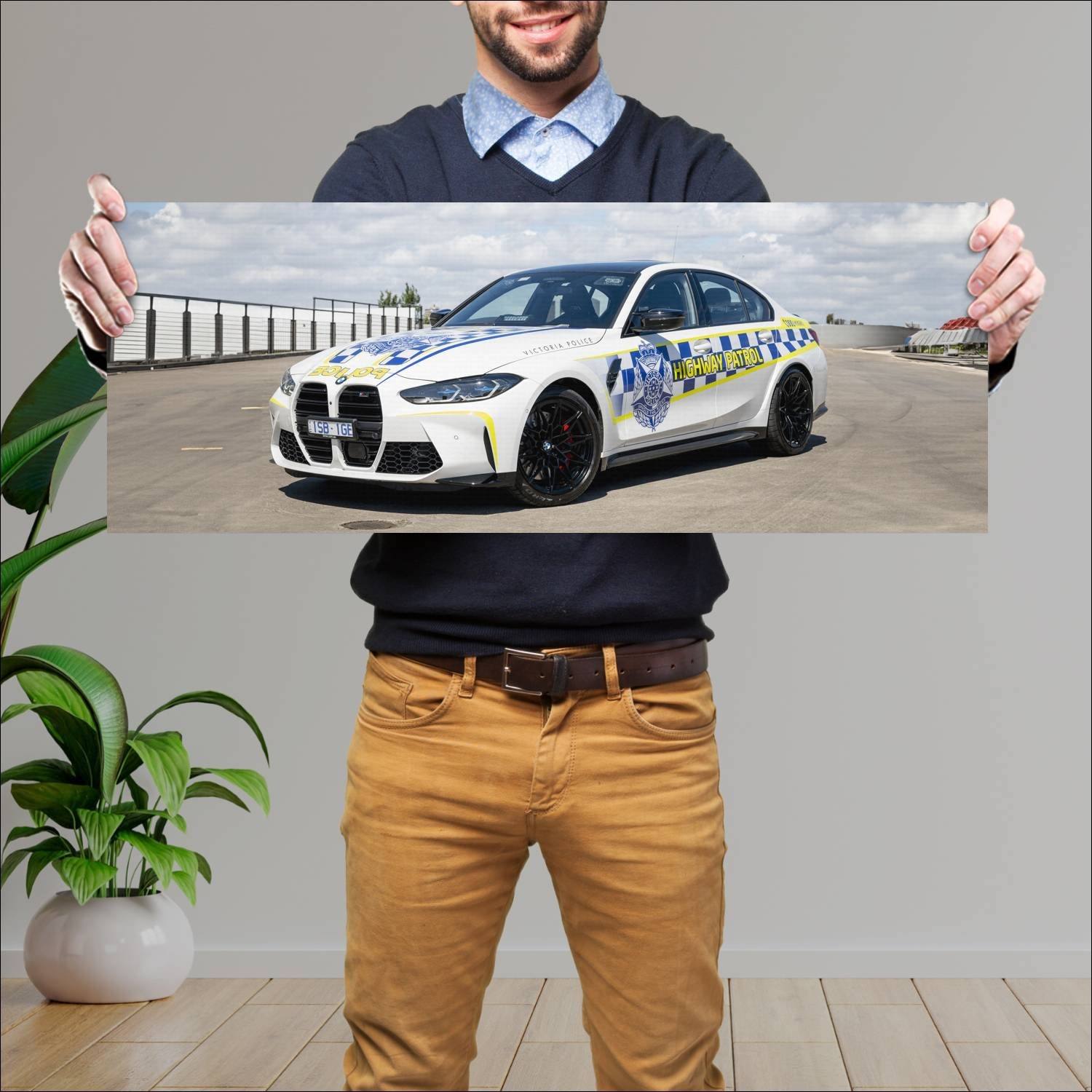 Cuadro grande 30x80cm 2021 bmw m3 competition high 301 Bmw