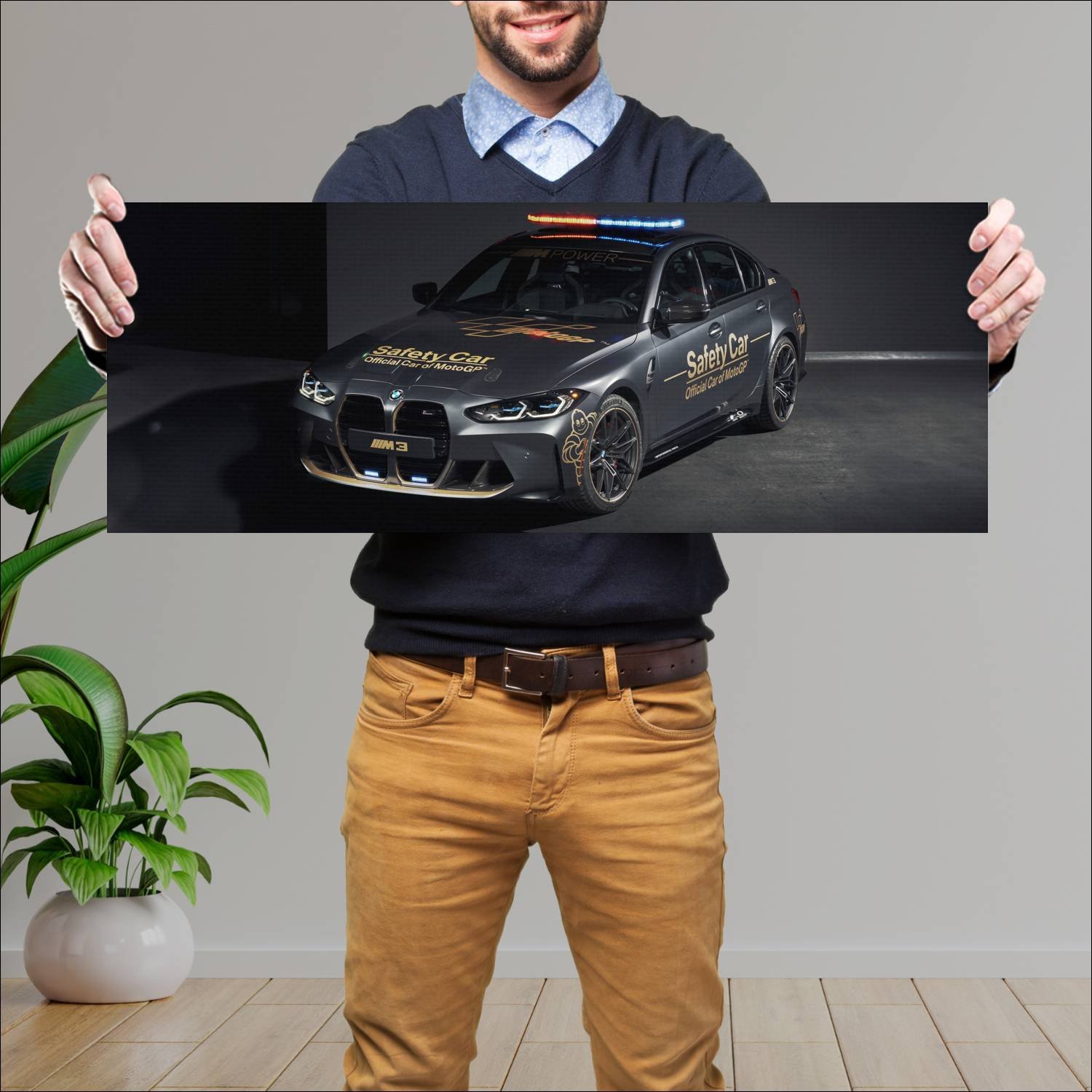 Cuadro grande 30x80cm 2021 bmw m3 competition moto 303 Bmw