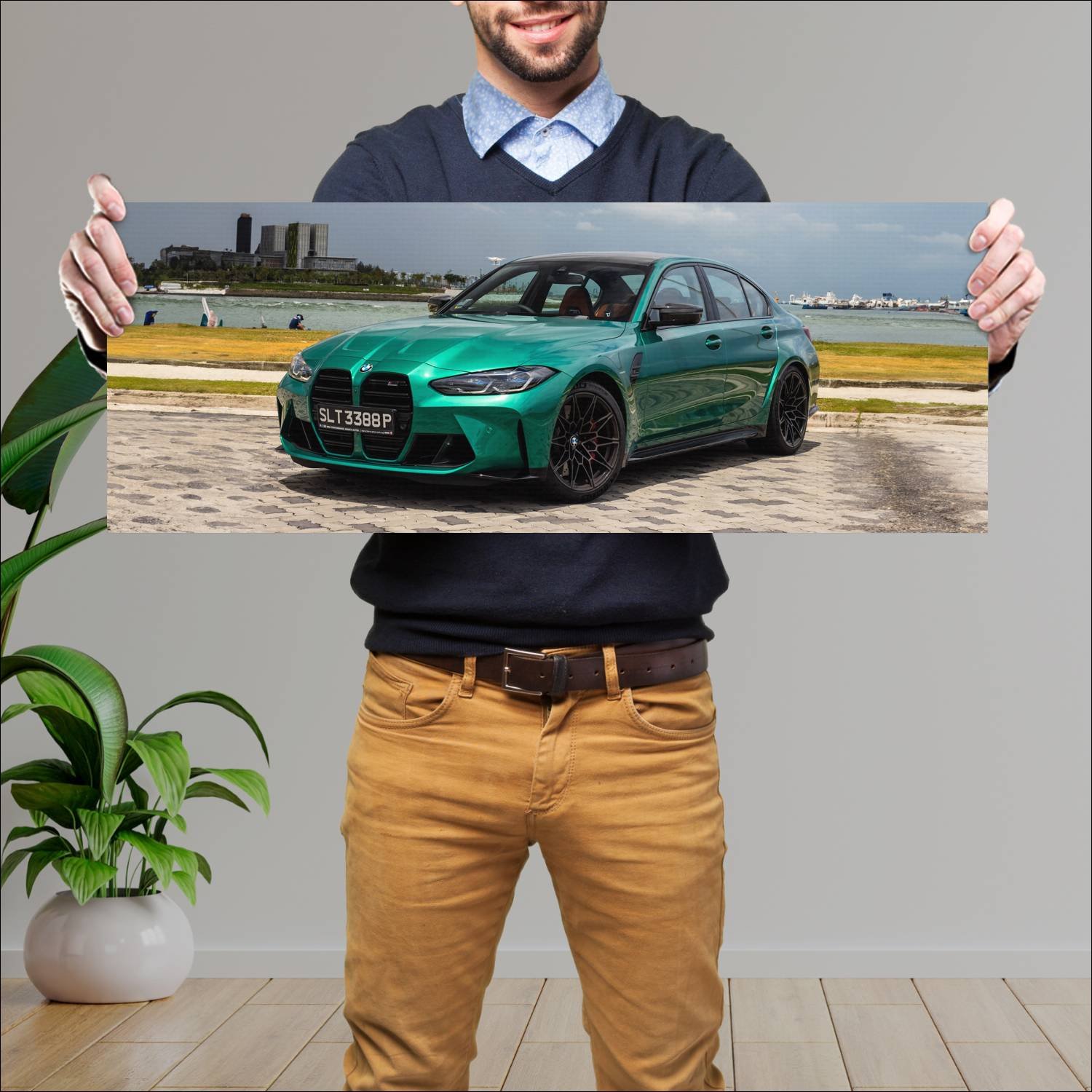 Cuadro grande 30x80cm 2021 bmw m3 competition sg 1 304 Bmw