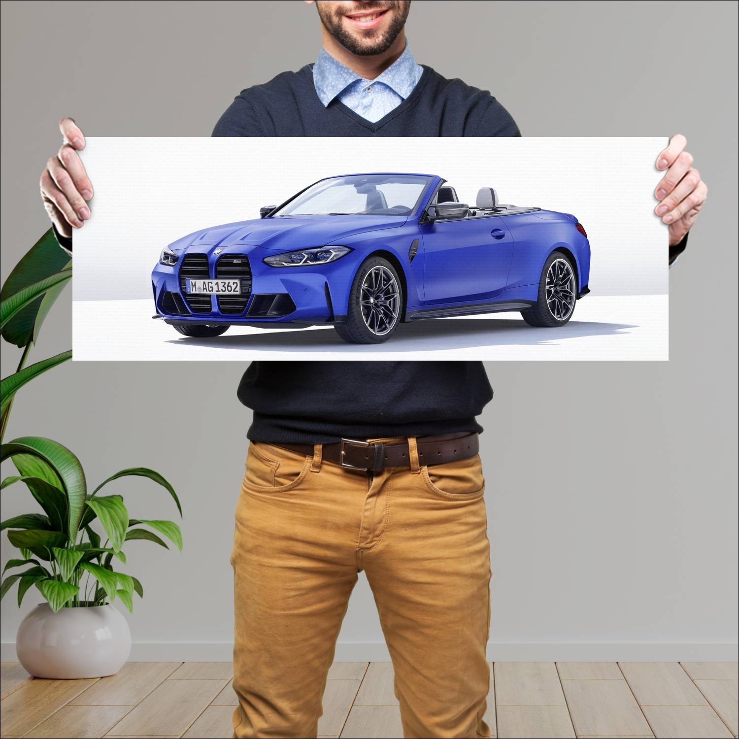 Cuadro grande 30x80cm 2021 bmw m4 convertible comp 311 Bmw