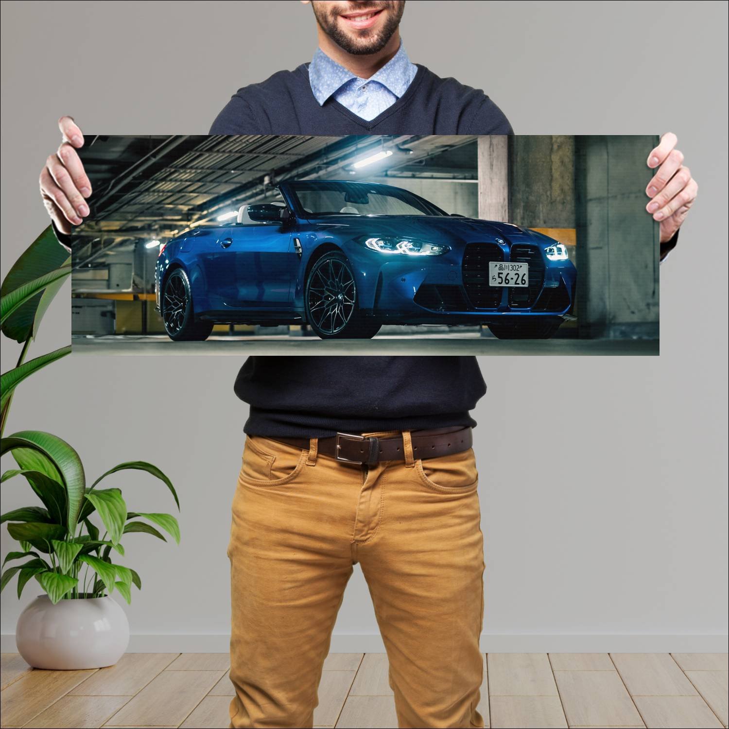 Cuadro grande 30x80cm 2021 bmw m4 convertible comp 312 Bmw