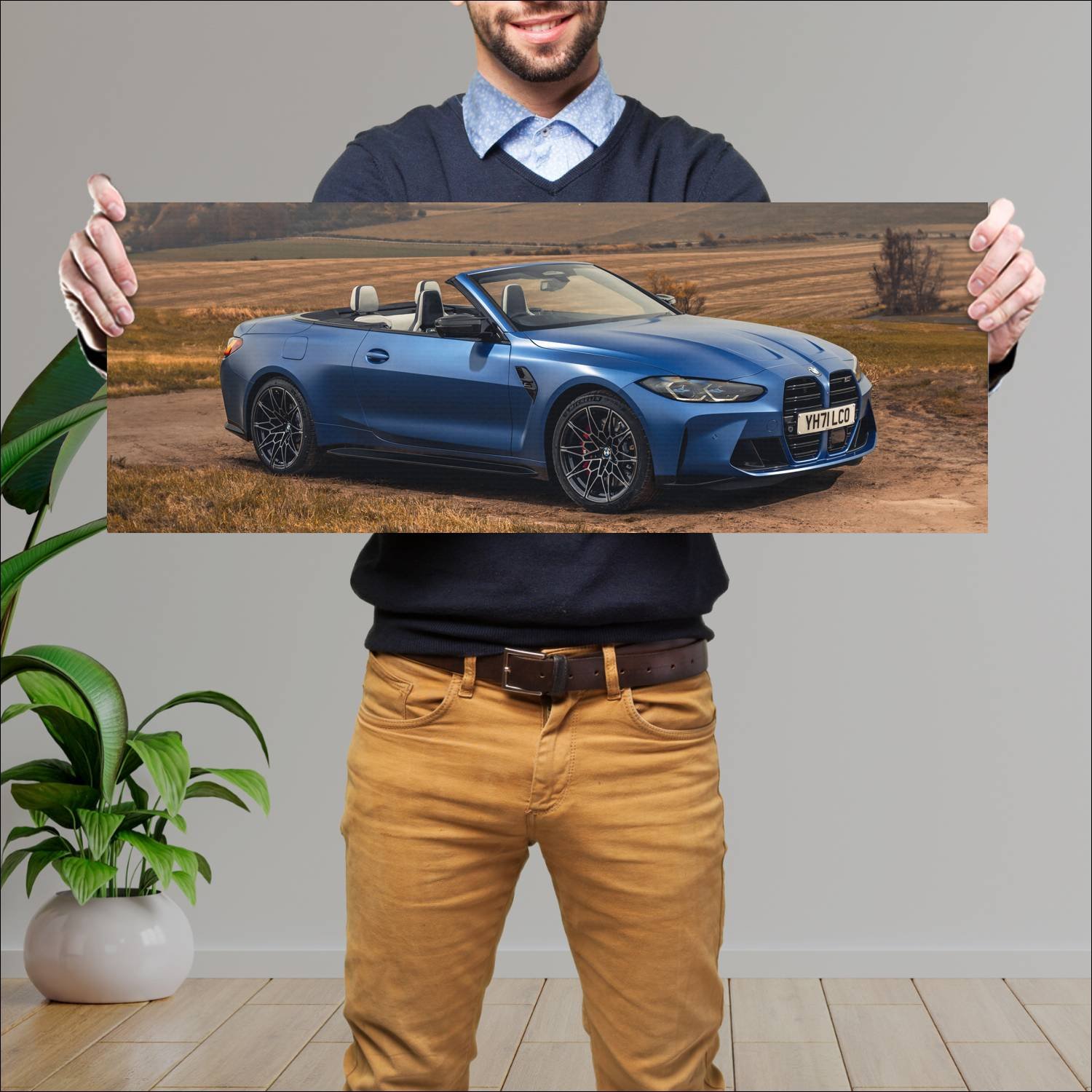 Cuadro grande 30x80cm 2021 bmw m4 convertible comp 313 Bmw