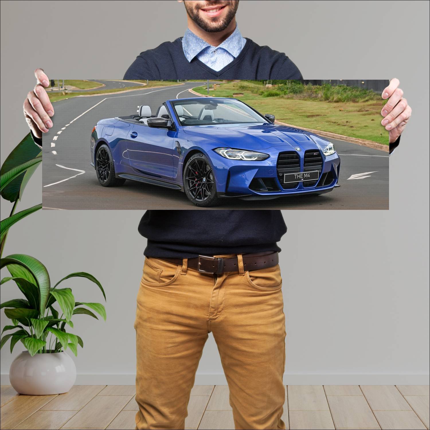 Cuadro grande 30x80cm 2021 bmw m4 convertible comp 314 Bmw