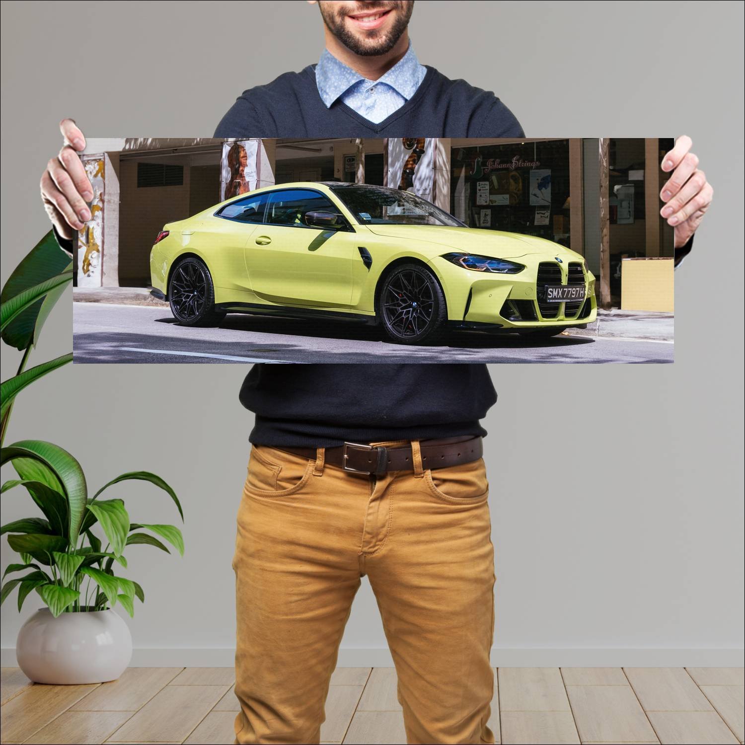 Cuadro grande 30x80cm 2021 bmw m4 coupe competitio 319 Bmw