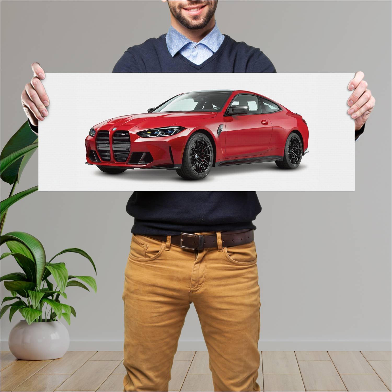 Cuadro grande 30x80cm 2021 bmw m4 coupe competitio 321 Bmw