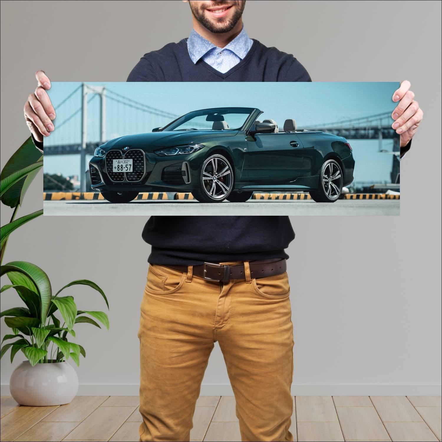Cuadro grande 30x80cm 2021 bmw m440i convertible j 326 Bmw