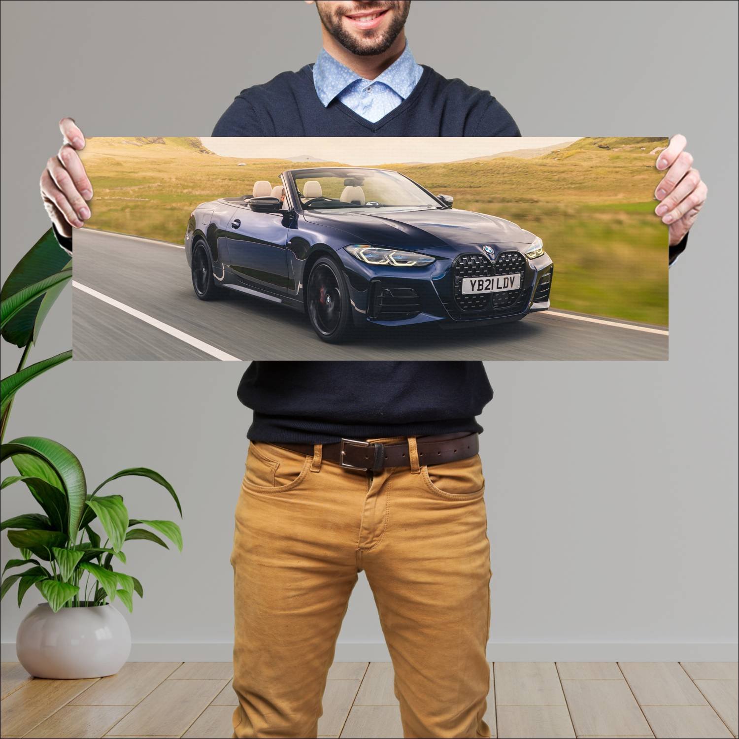 Cuadro grande 30x80cm 2021 bmw m440i convertible u 327 Bmw