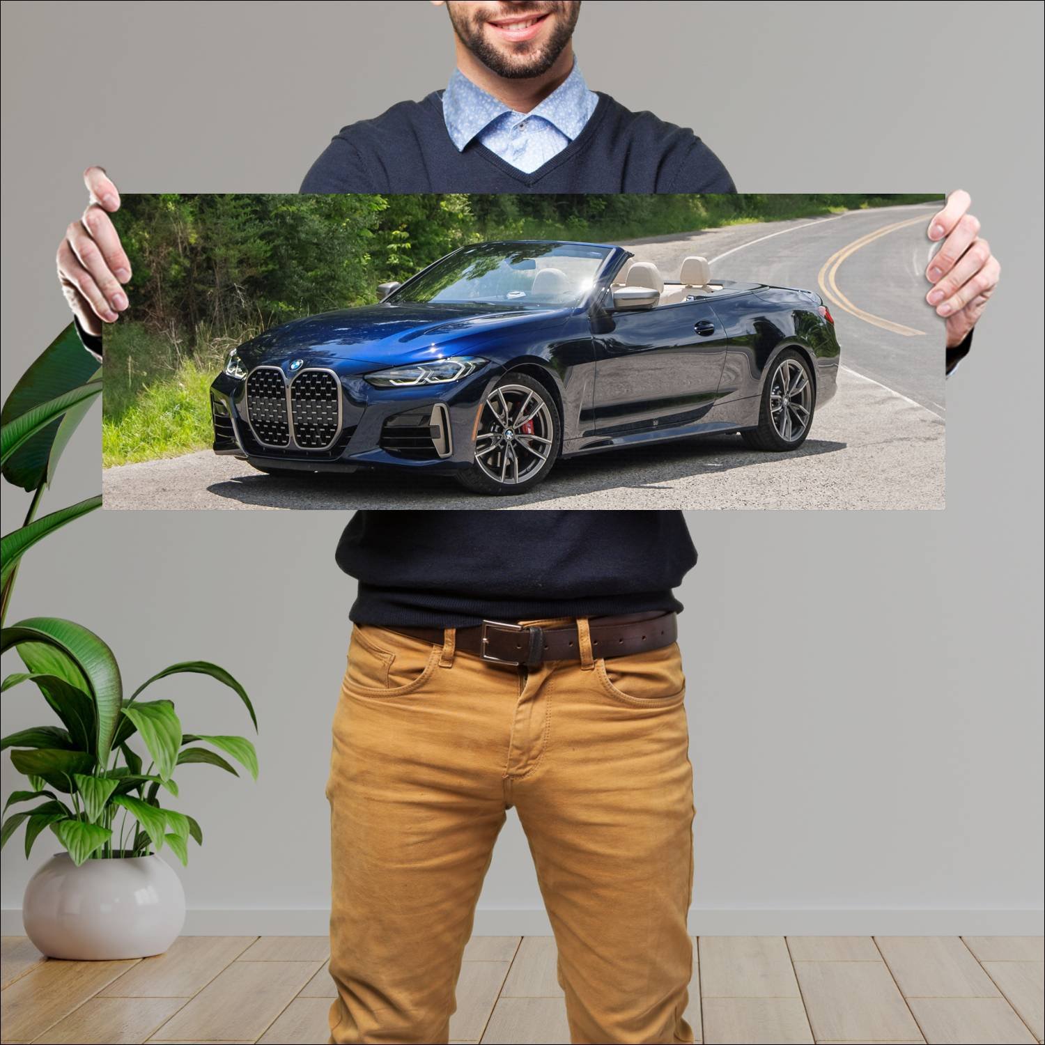 Cuadro grande 30x80cm 2021 bmw m440i convertible u 328 Bmw