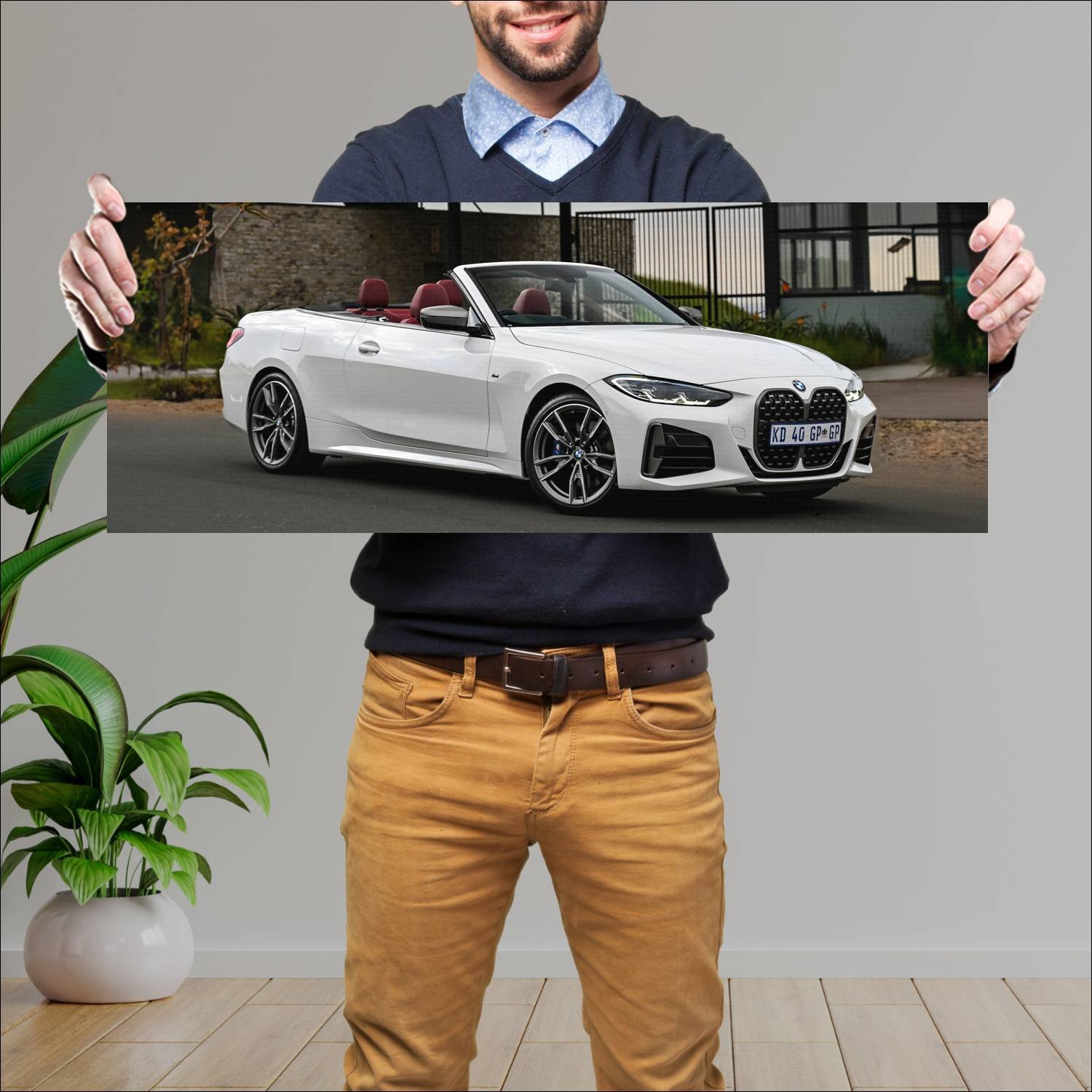 Cuadro grande 30x80cm 2021 bmw m440i convertible z 329 Bmw