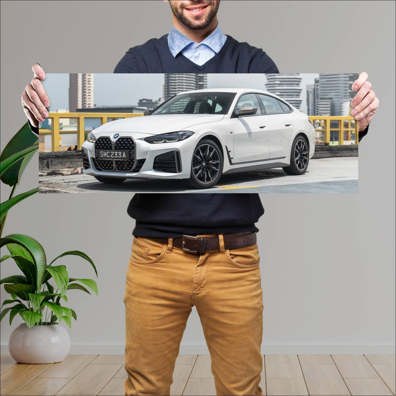 Cuadro grande 30x80cm 2021 bmw m440i gran coupe sg 331 Bmw