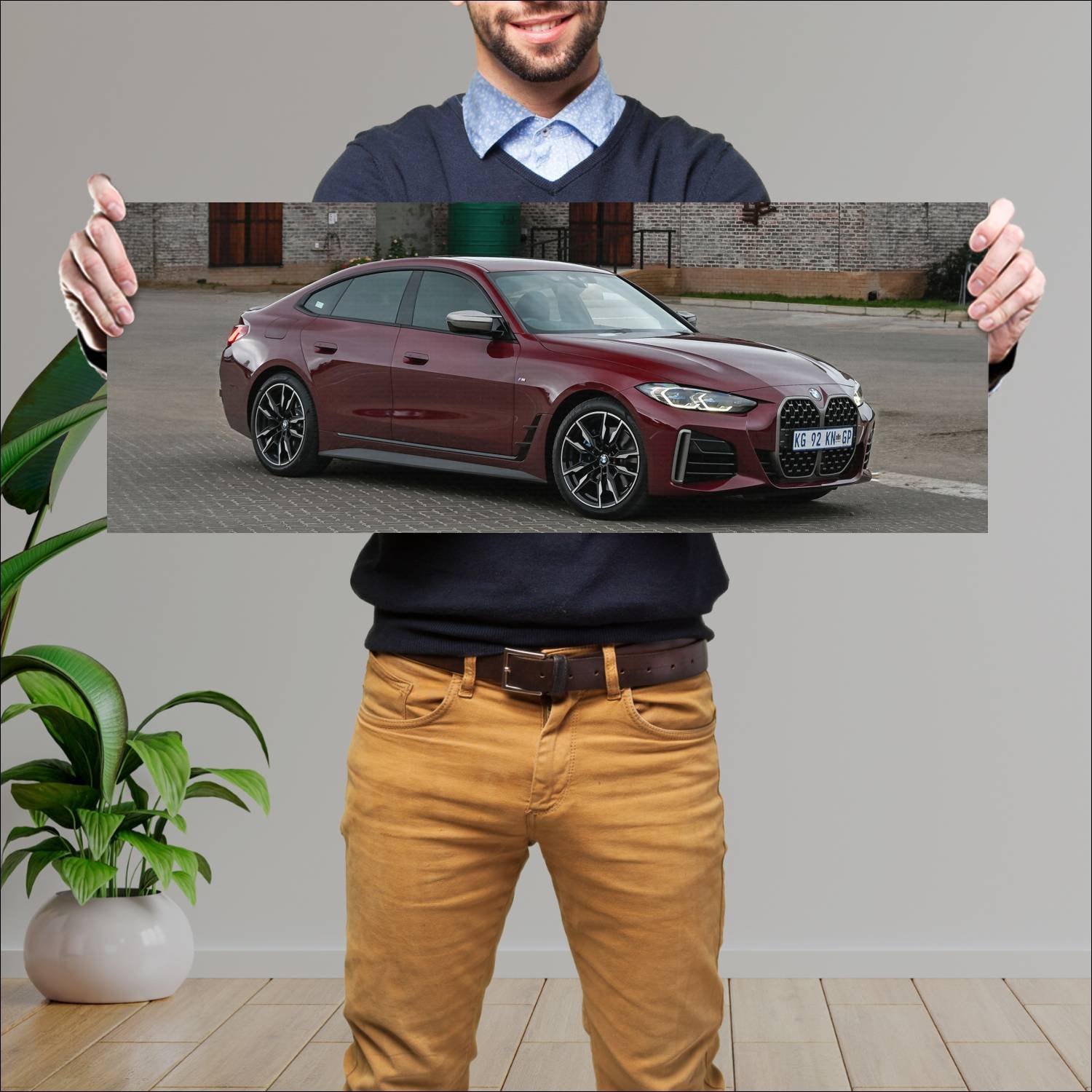 Cuadro grande 30x80cm 2021 bmw m440i gran coupe za 333 Bmw