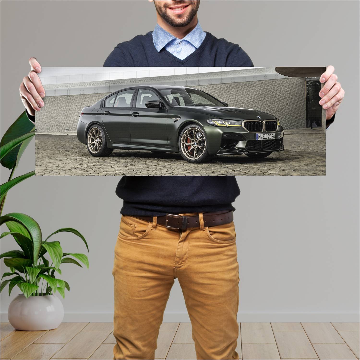 Cuadro grande 30x80cm 2021 bmw m5 cs auto 337 Bmw