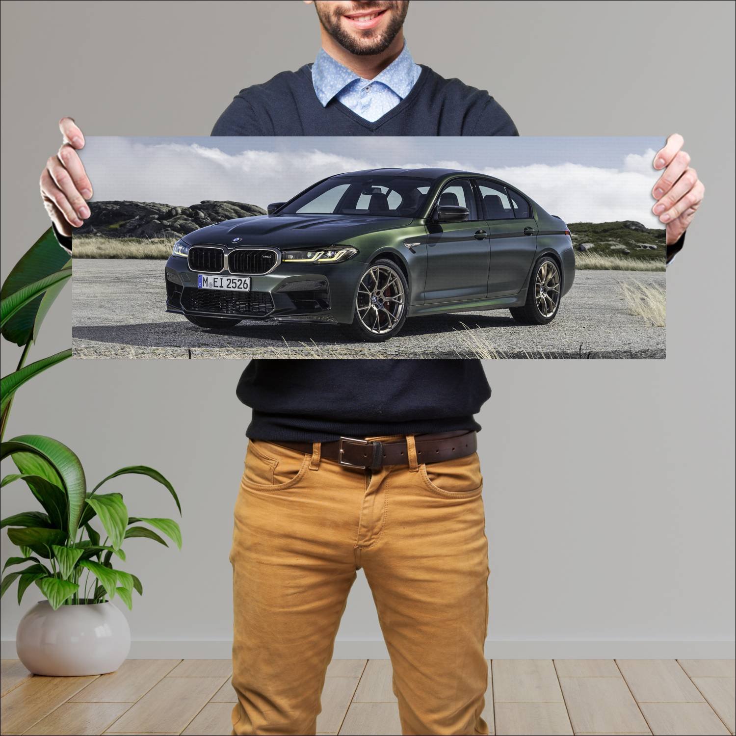 Cuadro grande 30x80cm 2021 bmw m5 cs auto 338 Bmw