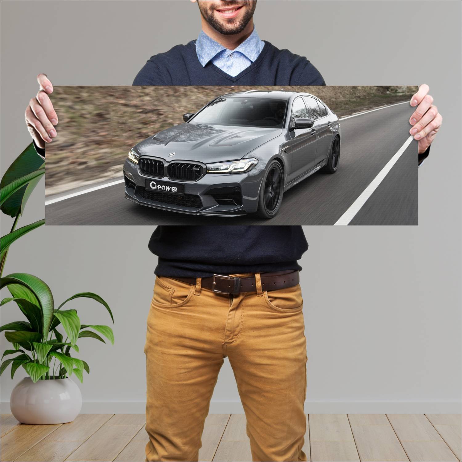 Cuadro grande 30x80cm 2021 bmw m5 cs by g power 11 339 Bmw