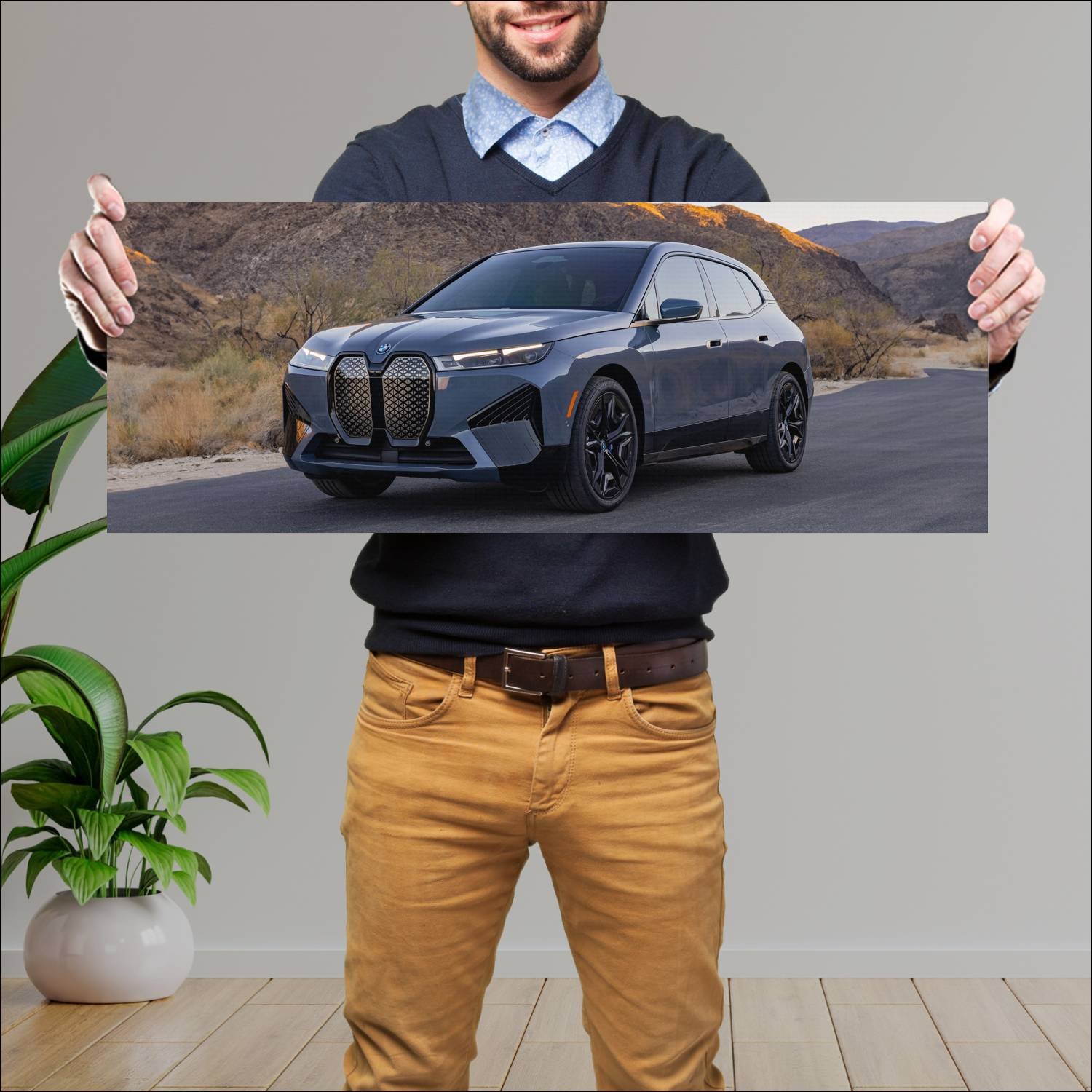 Cuadro grande 30x80cm 2023 bmw ix m60 us auto 545 Bmw