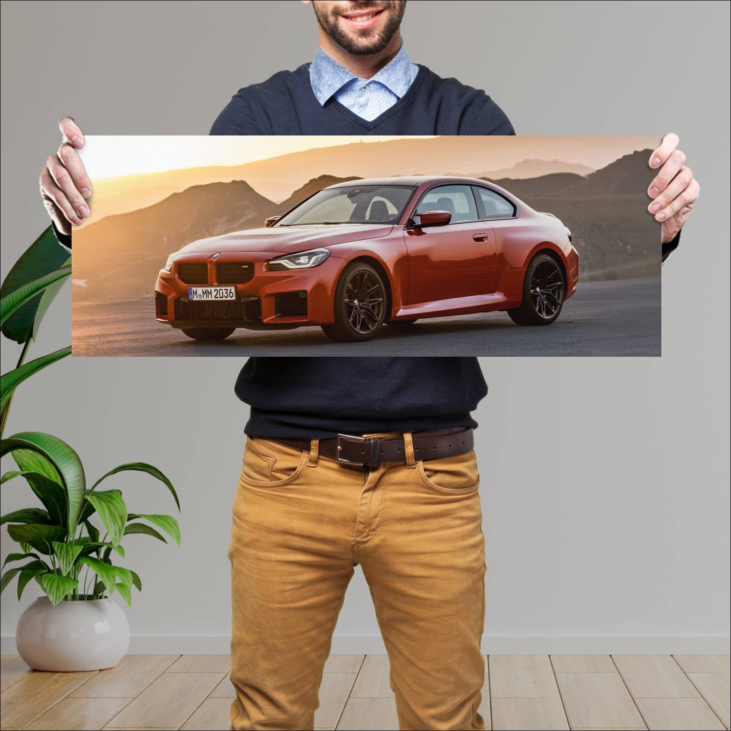 Cuadro grande 30x80cm 2023 bmw m2 coupe auto 551 Bmw