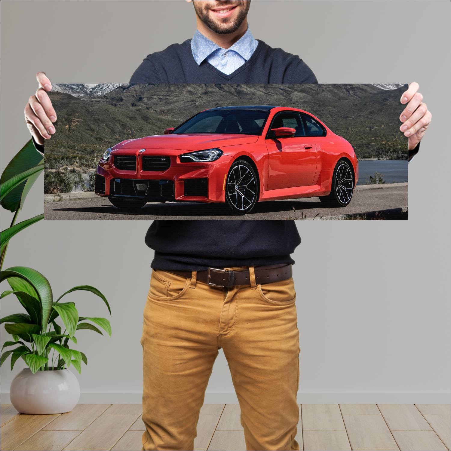 Cuadro grande 30x80cm 2023 bmw m2 coupe us auto 558 Bmw