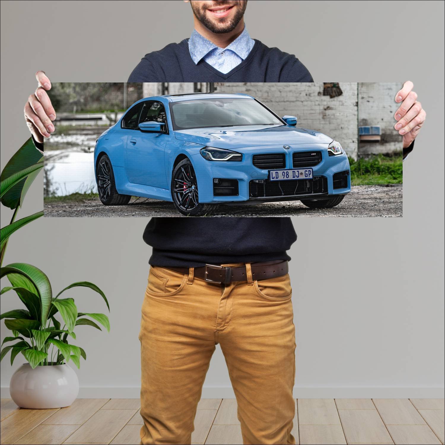 Cuadro grande 30x80cm 2023 bmw m2 coupe za auto 561 Bmw