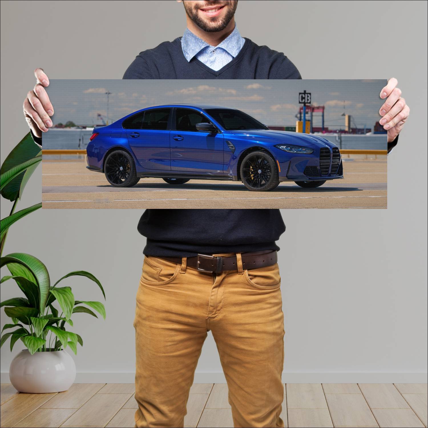 Cuadro grande 30x80cm 2023 bmw m3 competition edit 564 Bmw