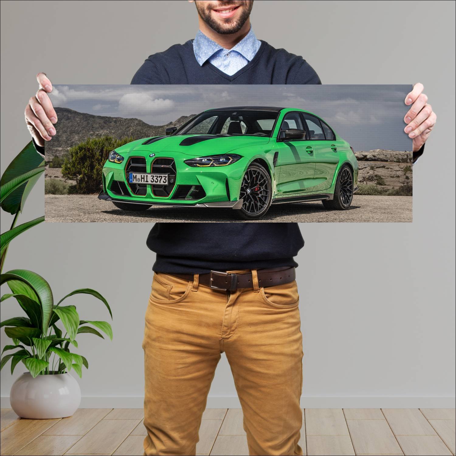 Cuadro grande 30x80cm 2023 bmw m3 cs auto 565 Bmw