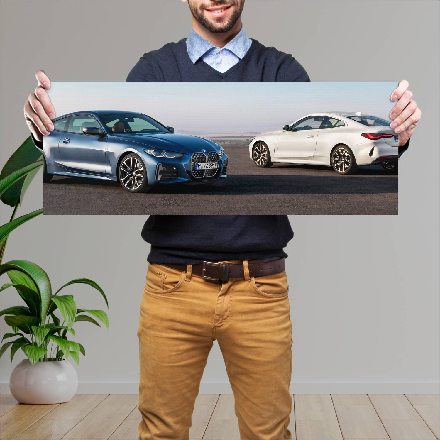 Cuadro grande 30x80cm 2021 BMW 4 Series Bmw