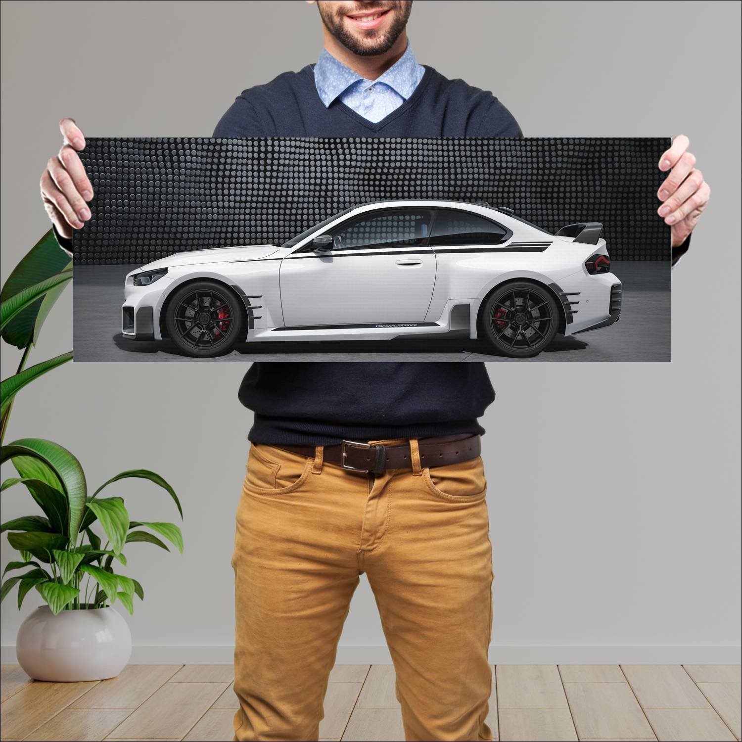 Cuadro grande 30x80cm 2023 BMW M2 M Performance Parts 002 Bmw
