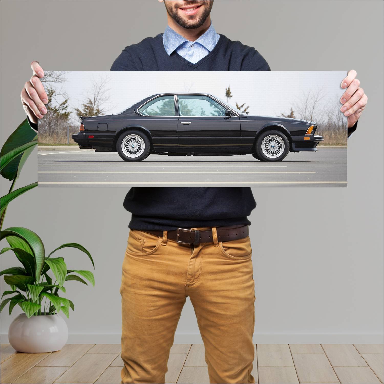 Cuadro grande 30x80cm 1987 BMW M635 CSi 003 Bmw