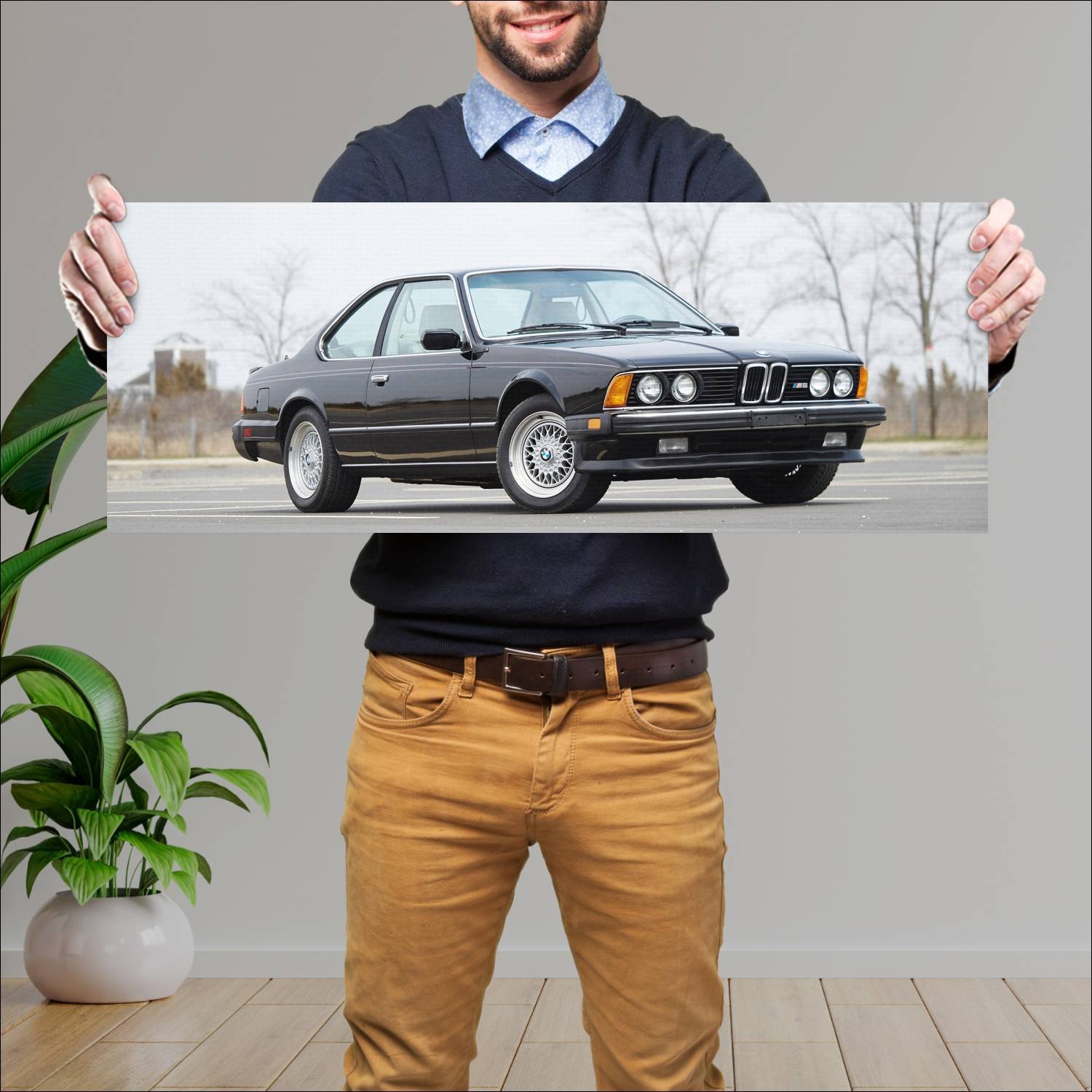 Cuadro grande 30x80cm 1987 BMW M635 CSi 010 Bmw