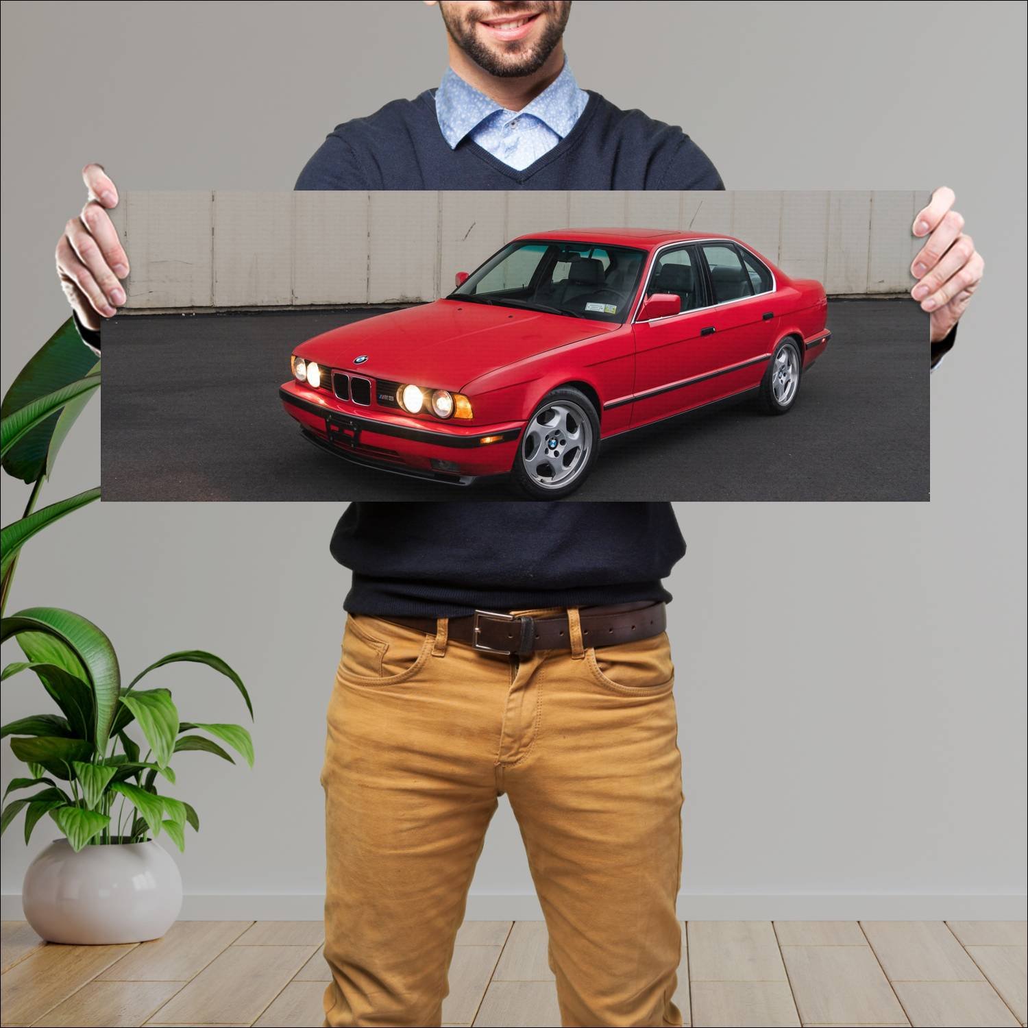 Cuadro grande 30x80cm 1995 BMW M5 008 Bmw
