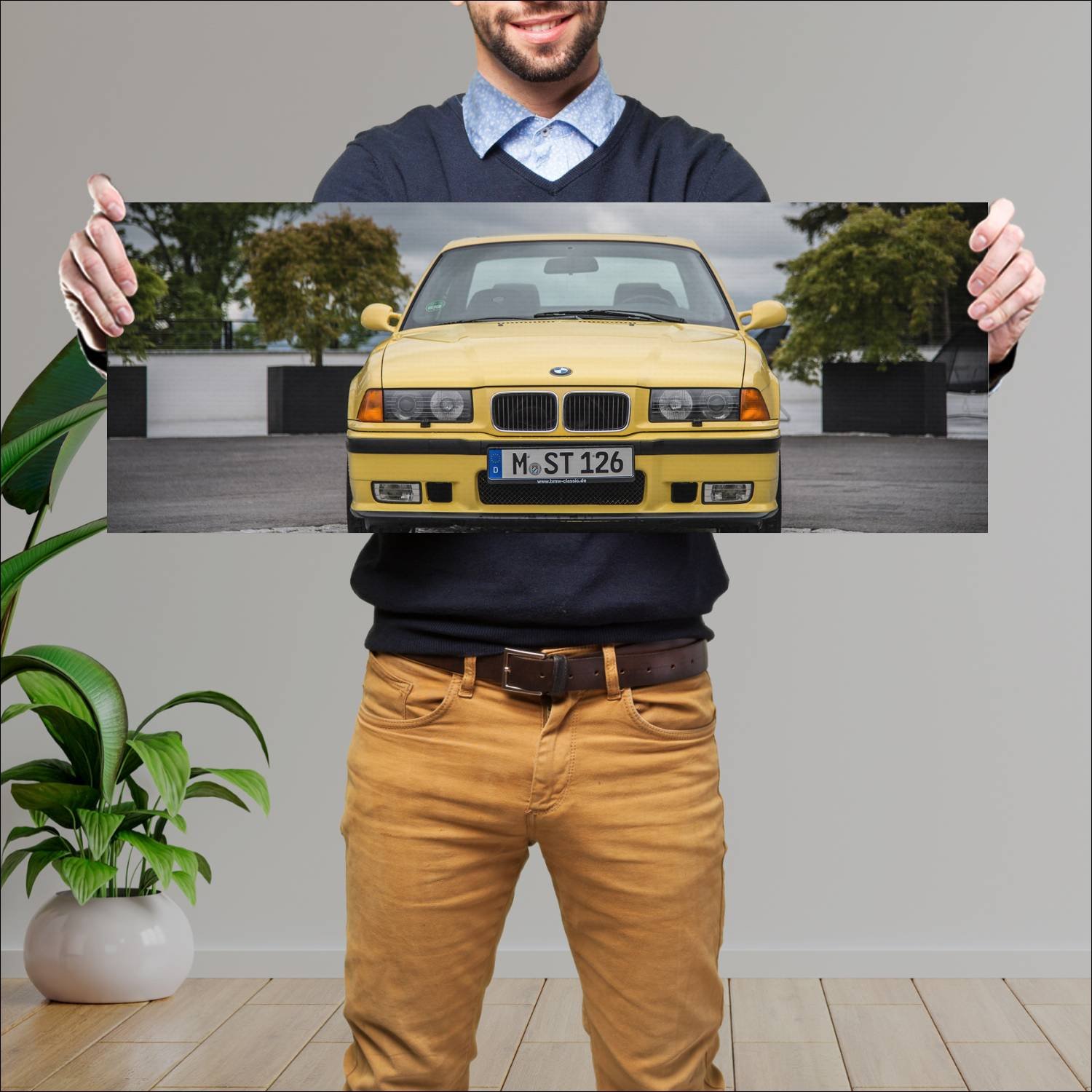 Cuadro grande 30x80cm 1992 BMW M3 Coupe 004 Bmw