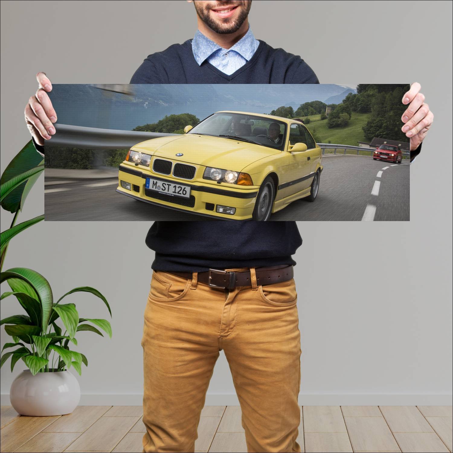 Cuadro grande 30x80cm 1992 BMW M3 Coupe 006 Bmw