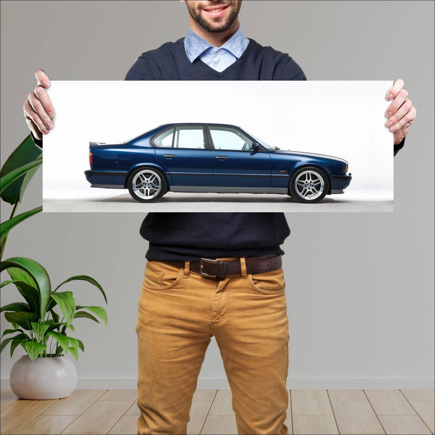 Cuadro grande 30x80cm 1995 BMW M5 003 Bmw