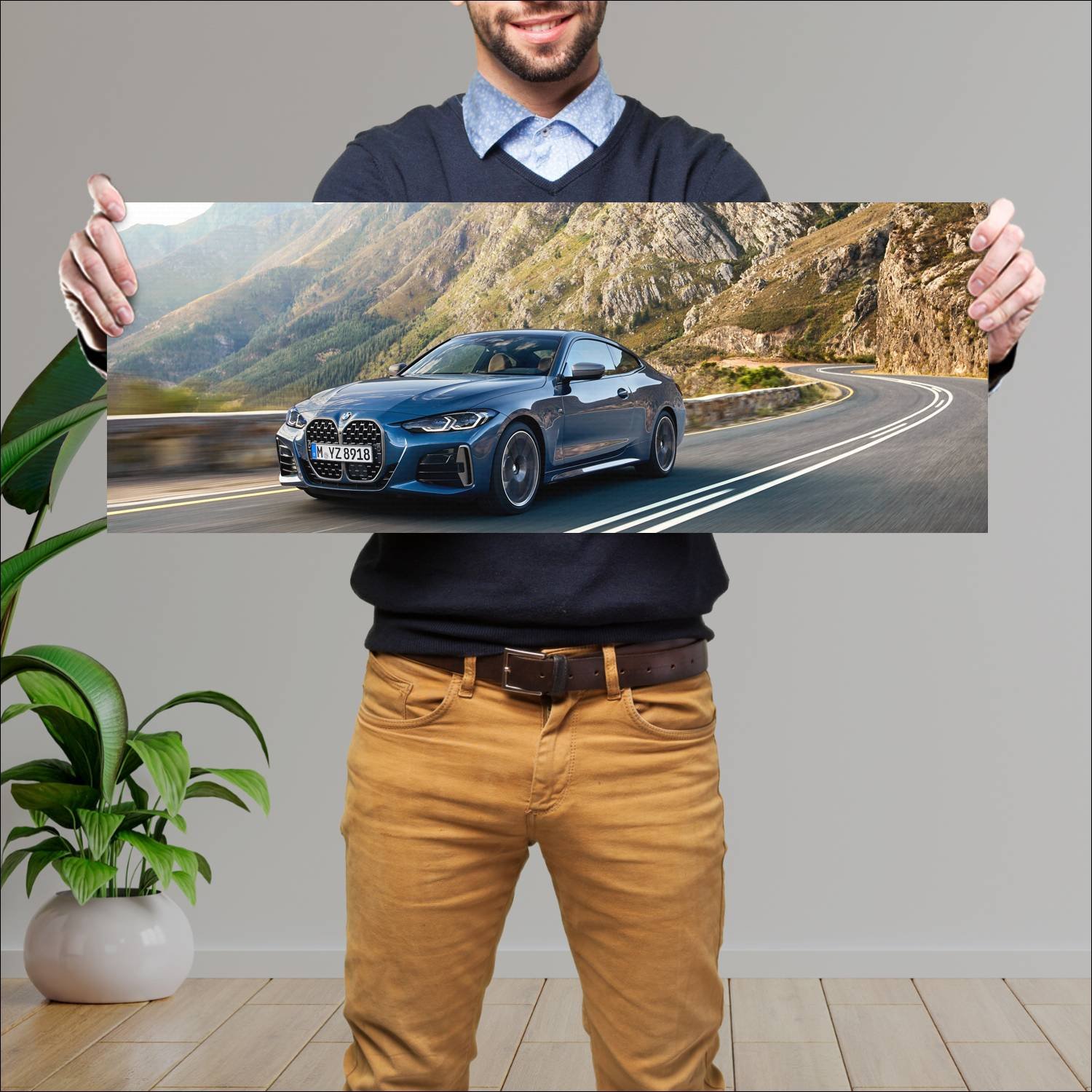 Cuadro grande 30x80cm 2021 BMW 4 Series 002 Bmw