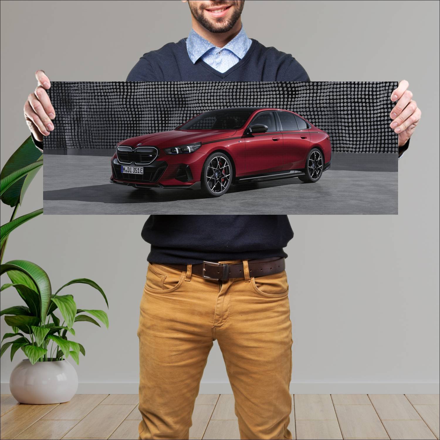 Cuadro grande 30x80cm 2023 bmw i5 m60 with m performance Bmw