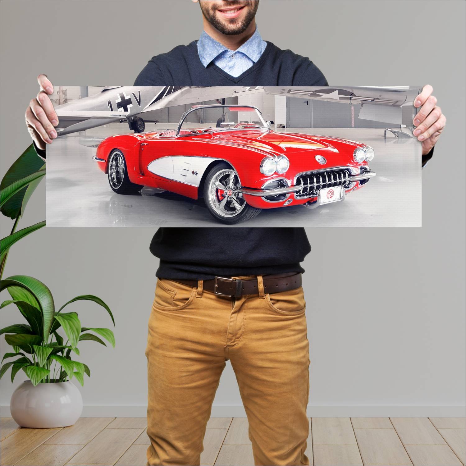 Cuadro grande 30x80cm 2012 pogea racing corvette c 37 Chevrolet