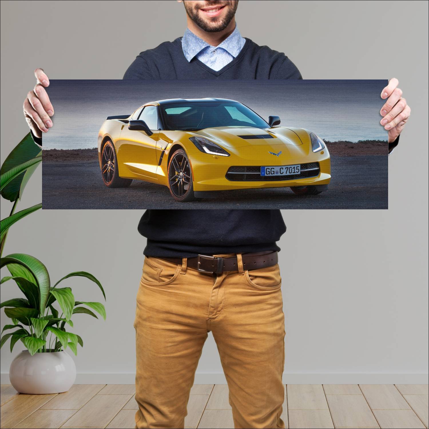 Cuadro grande 30x80cm 2013 chevrolet corvette stin 41 Chevrolet
