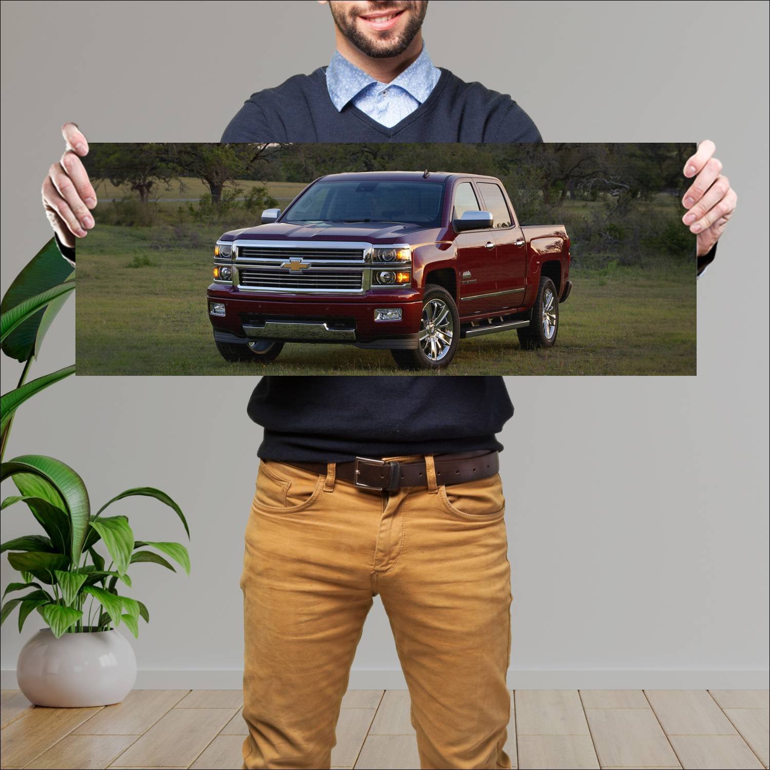 Cuadro grande 30x80cm 2013 chevrolet silverado hig 43 Chevrolet